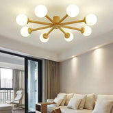 Radioactive Bulls Wooden Flush Ceiling Lights - Clowas